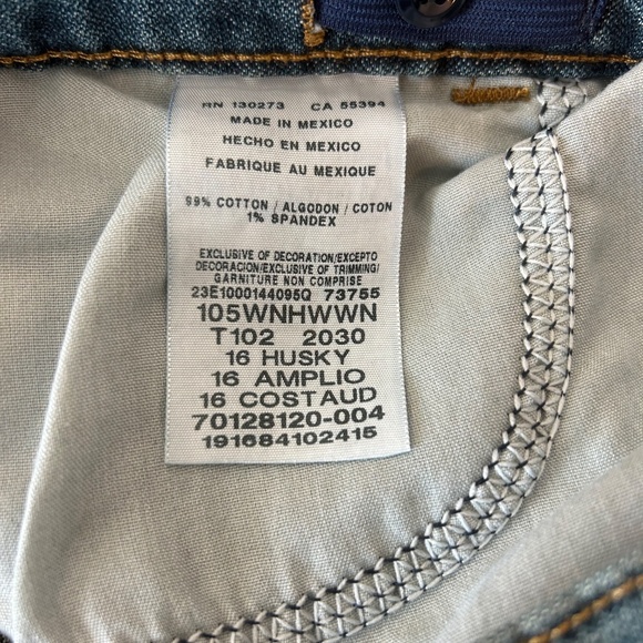 NWT Boys Wrangler Straight Bootcut Jeans Husky Adjustable Waist Denim | Size 16‎ - Picture 5 of 8